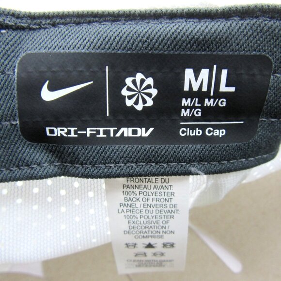 Nike Dri-FIT ADV Club Swoosh White Hat Cap Size M/L NEW - Picture 12 of 14